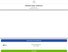 Tablet Screenshot of mandarintastebaltimore.com